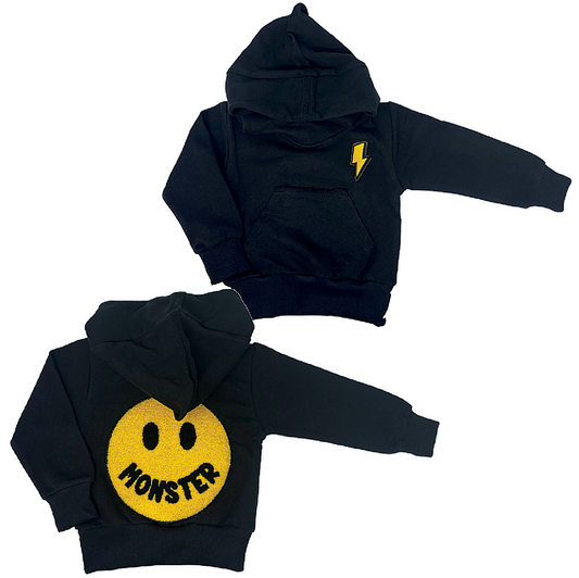 MONSTER Black Pullover - Unisex for Boys and Girls