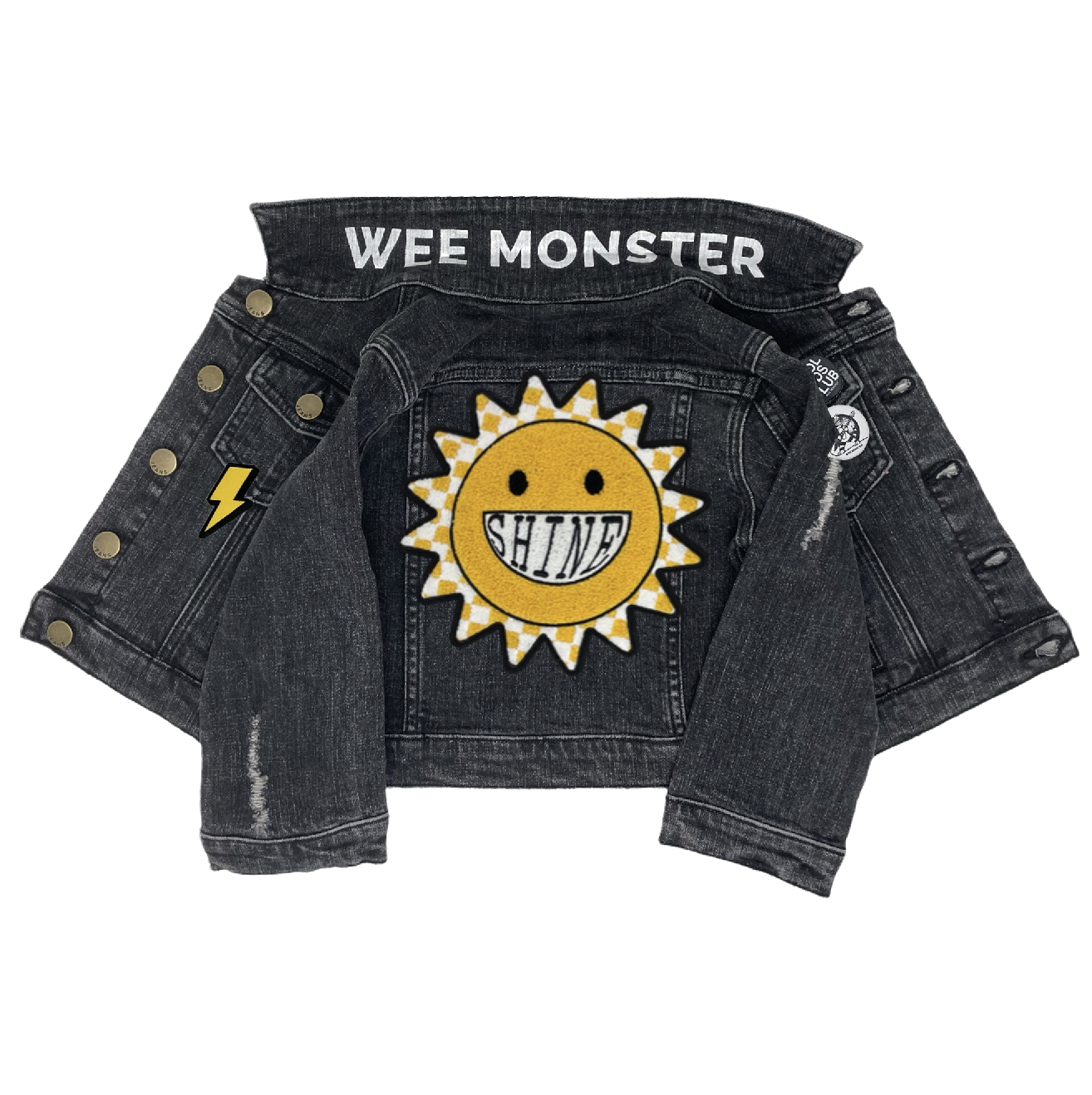 Sunshine Black Denim Jacket - Unisex for Boys and Girls