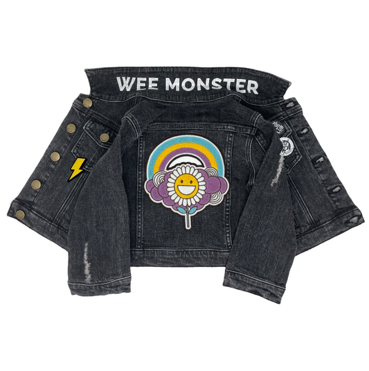 Sunflower Black Denim Jacket - Unisex for Boys and Girls