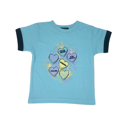 Hearts Blue Tee - Unisex for Boys and Girls