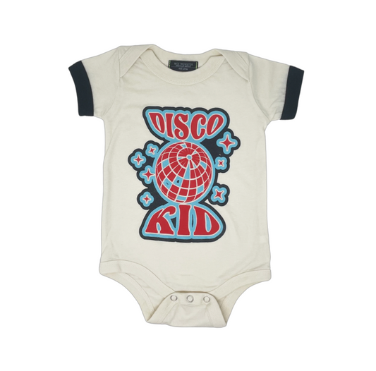 Disco Kid Cream Baby Onesie - Unisex for Boys and Girls