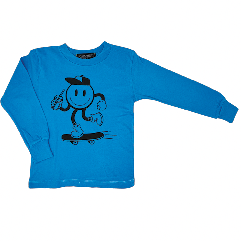 Happy Skate Blue Long Sleeve - Unisex for Boys and Girls