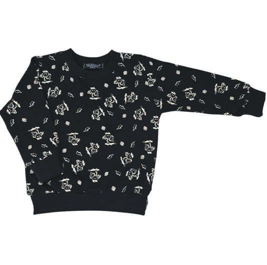 Happy Skate Black Sweatshirt - Unisex for Boys and Girls