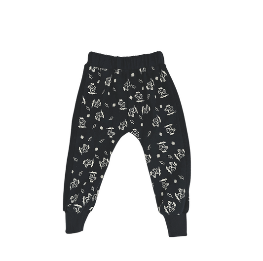 Happy Skate Black Harem Pants - Unisex for Boys and Girls