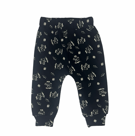 Happy Skate Black Harem Pants - Unisex for Boys and Girls