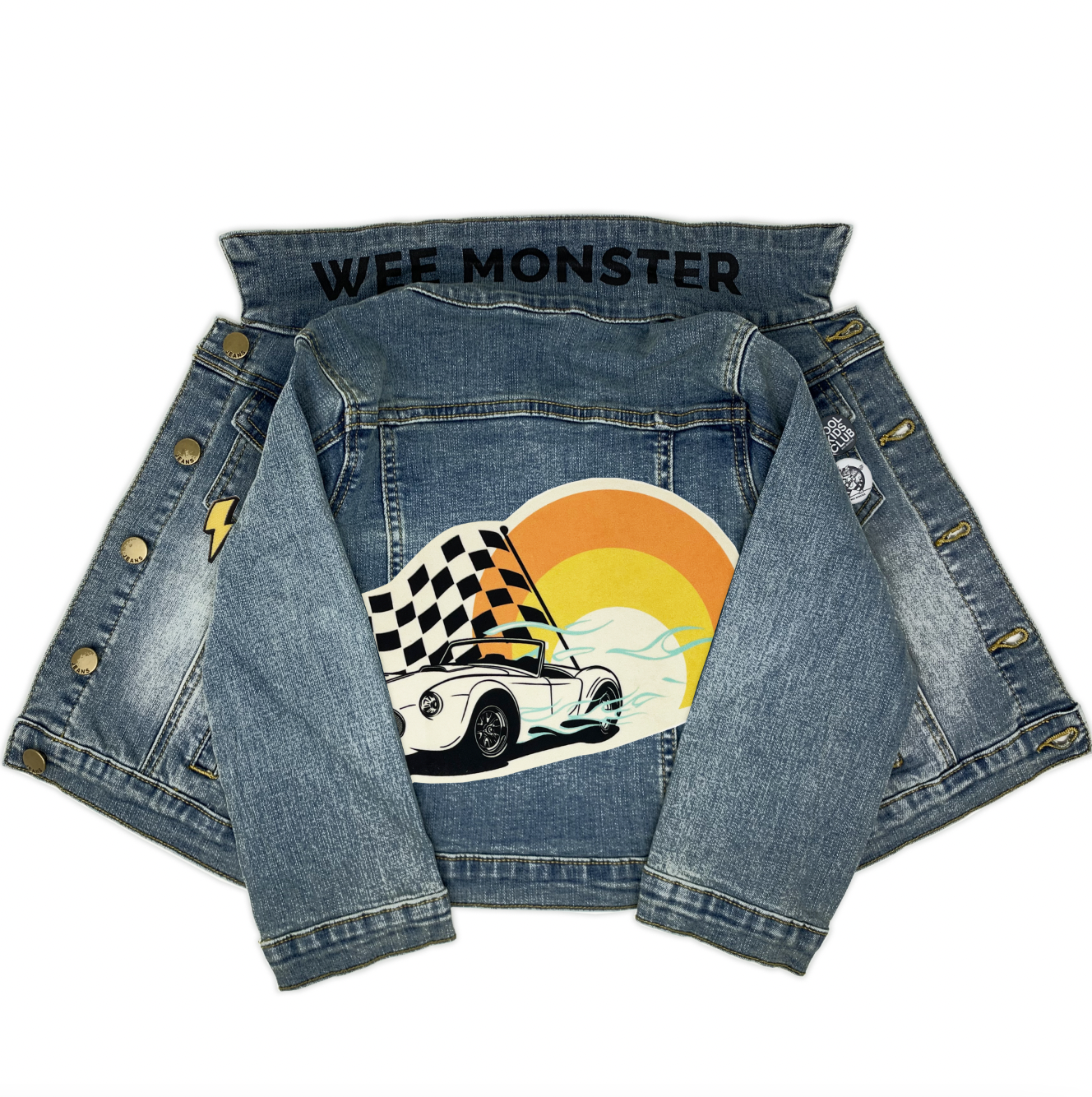 Race Car Denim Jacket - Unisex for Boys and Girls