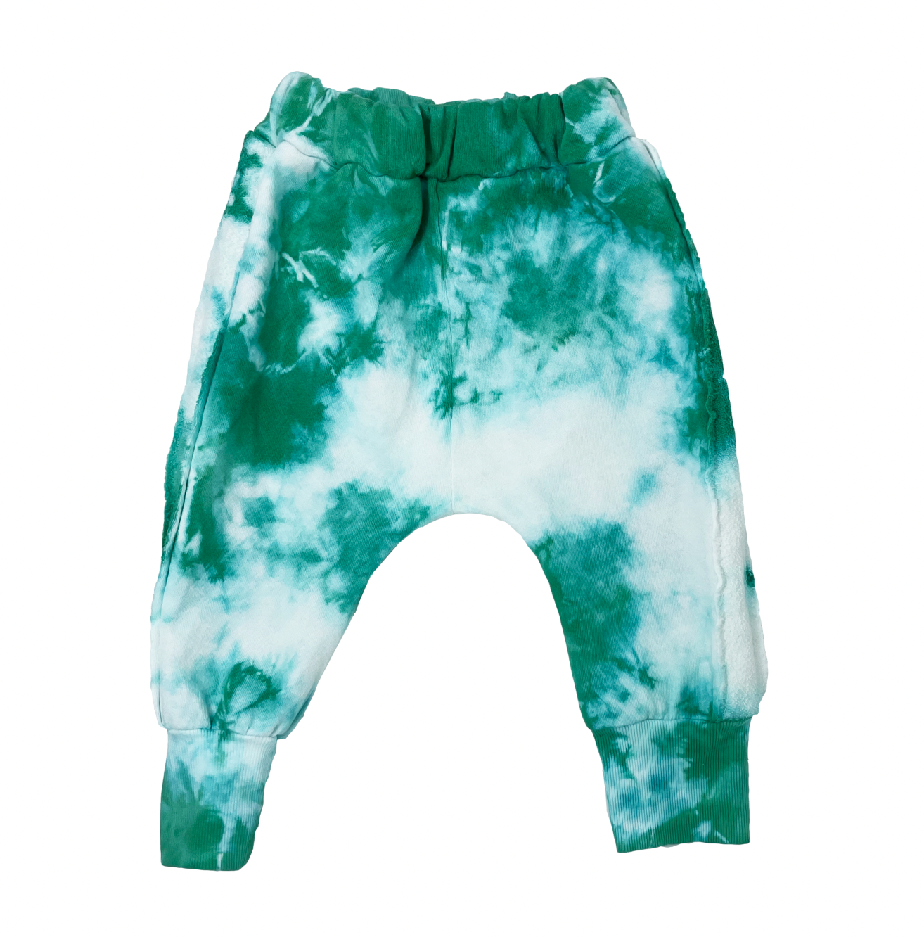 Green Tie Dye Harem Pants - Unisex for Boys and Girls