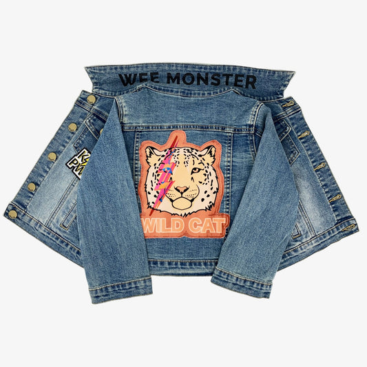 Wild Cat Denim Jacket - Unisex for Boys and Girls